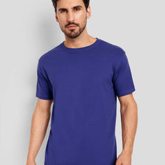 Men's Regular Solid T-Shirt - Royal Blue