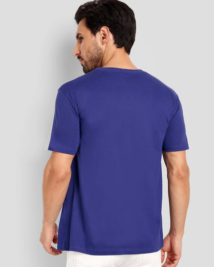 Men's Regular Solid T-Shirt - Royal Blue