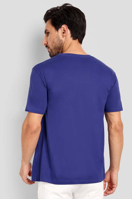 Men's Regular Solid T-Shirt - Royal Blue