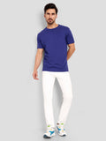Men's Regular Solid T-Shirt - Royal Blue