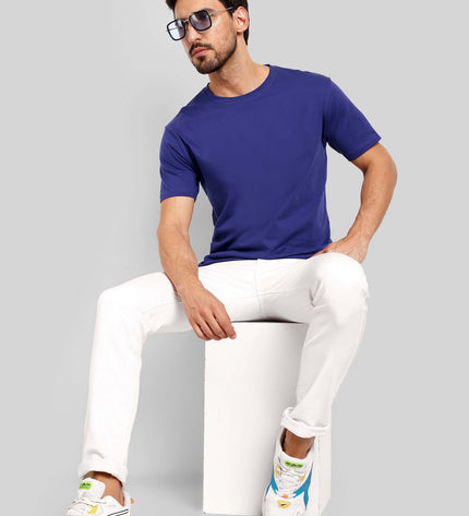 Unisex Regular Solid T-Shirt - Royal Blue