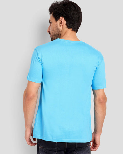 Unisex Regular Solid T-Shirt - Sky Blue