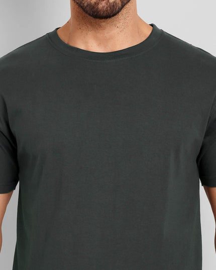 Men's Regular Solid T-Shirt - Steel Grey