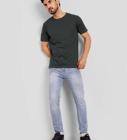 Unisex Regular Solid T-Shirt - Steel Grey