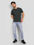 Men's Regular Solid T-Shirt - Steel Grey