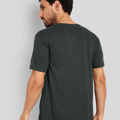 Men's Regular Solid T-Shirt - Steel Grey
