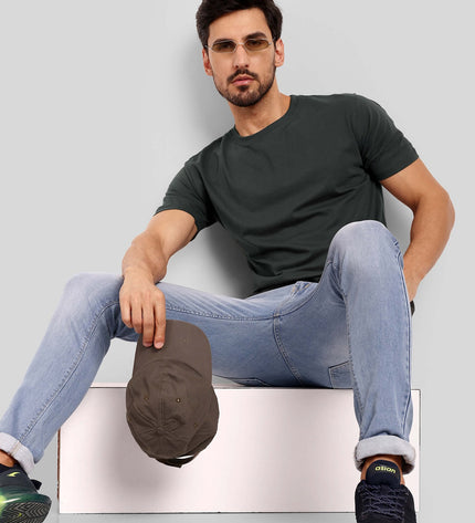 Unisex Regular Solid T-Shirt - Steel Grey
