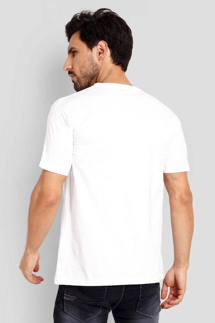Men's Regular Solid T-Shirt - White