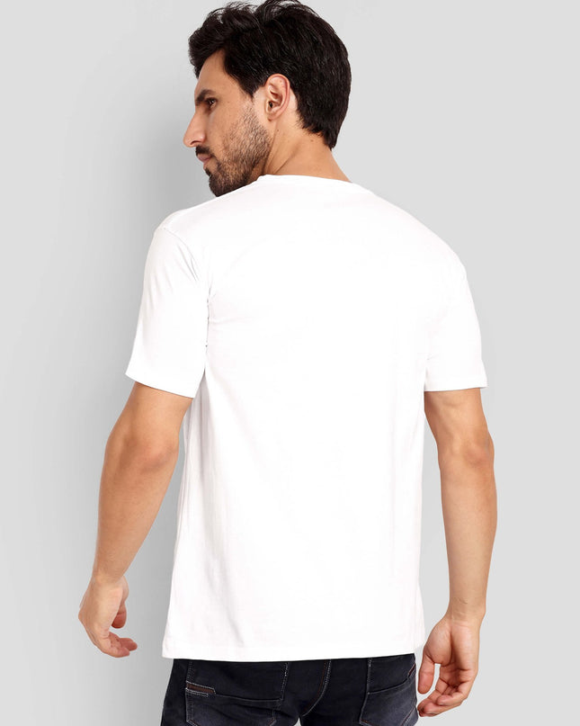 Men's Regular Solid T-Shirt - White