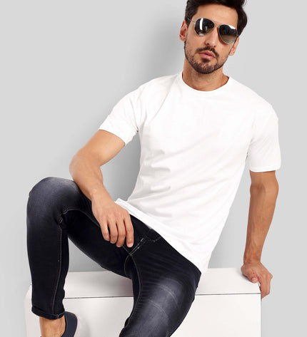 Unisex Regular Solid T-Shirt - White