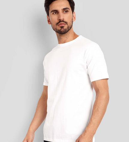 Unisex Regular Solid T-Shirt - White