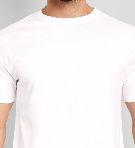 Unisex Regular Solid T-Shirt - White