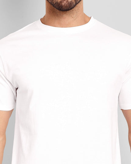 Men's Regular Solid T-Shirt - White