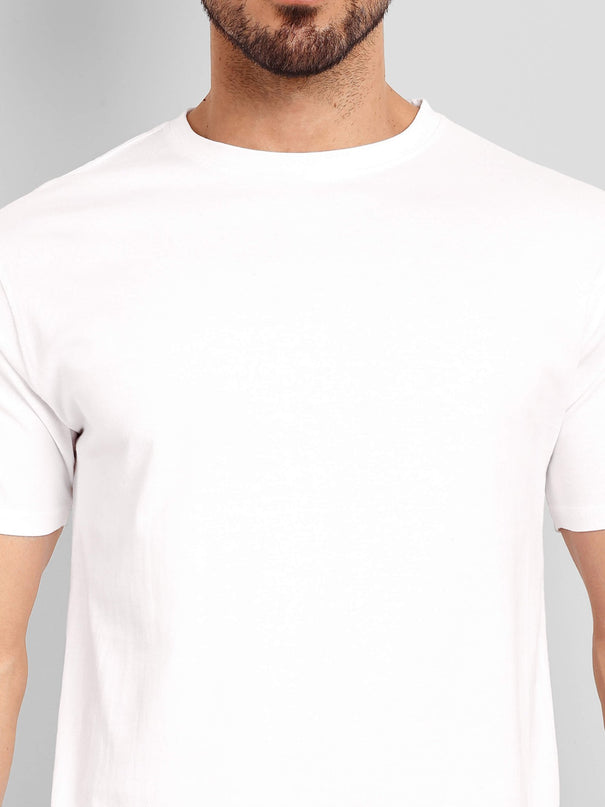 Men's Regular Solid T-Shirt - White