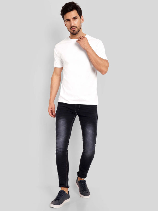 Men's Regular Solid T-Shirt - White