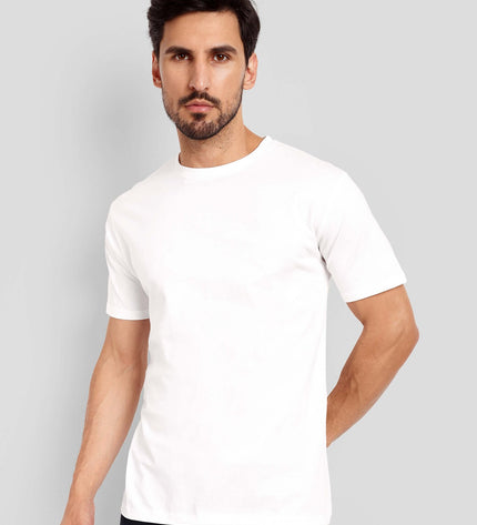 Unisex Regular Solid T-Shirt - White