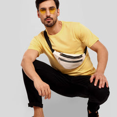 Men's Regular Solid T-Shirt - Yellow