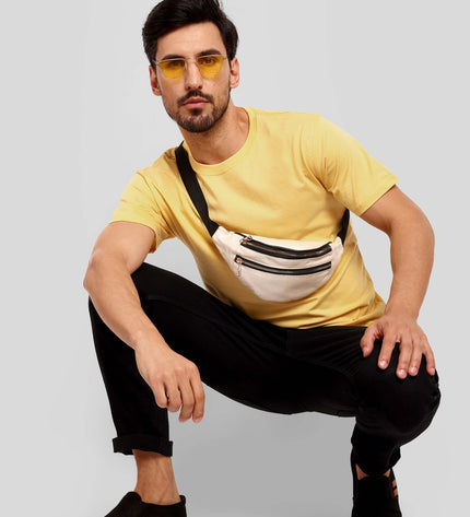 Unisex Regular Solid T-Shirt - Yellow