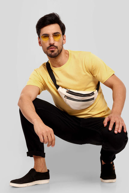 Unisex Regular Solid T-Shirt - Yellow