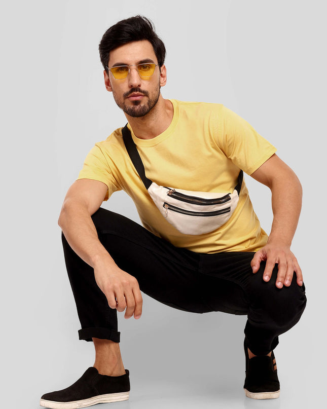 Unisex Regular Solid T-Shirt - Yellow