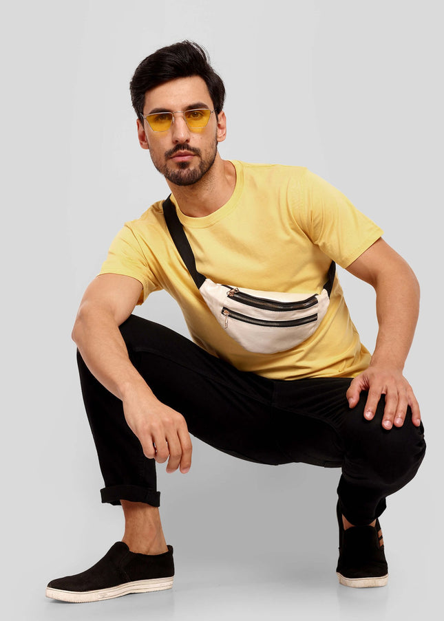 Unisex Regular Solid T-Shirt - Yellow