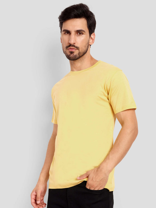 Unisex Regular Solid T-Shirt - Yellow