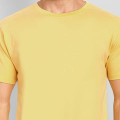 Men's Regular Solid T-Shirt - Yellow