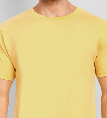 Unisex Regular Solid T-Shirt - Yellow