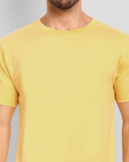 Unisex Regular Solid T-Shirt - Yellow