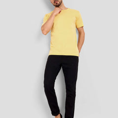 Men's Regular Solid T-Shirt - Yellow