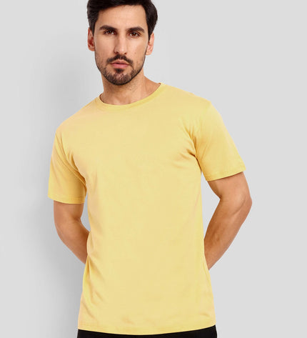 Unisex Regular Solid T-Shirt - Yellow