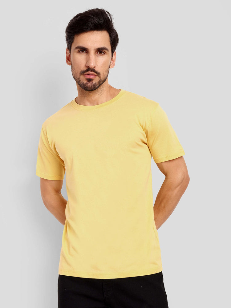 Unisex Regular Solid T-Shirt - Yellow