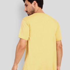 Men's Regular Solid T-Shirt - Yellow