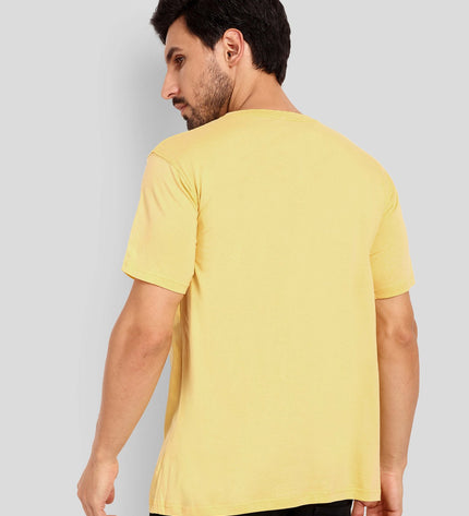 Unisex Regular Solid T-Shirt - Yellow