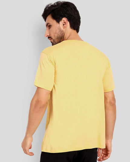 Unisex Regular Solid T-Shirt - Yellow
