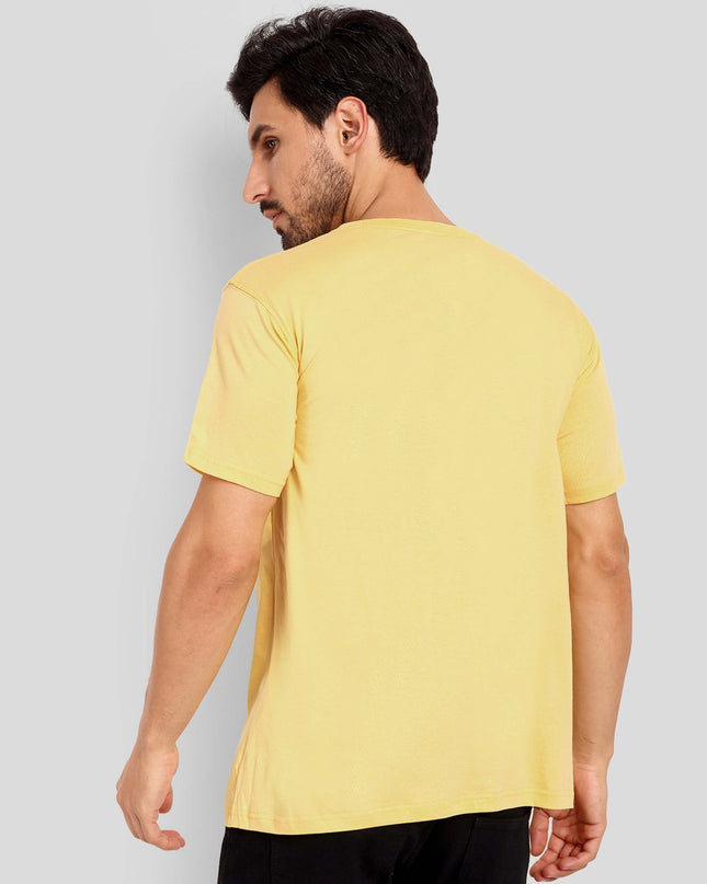 Unisex Regular Solid T-Shirt - Yellow