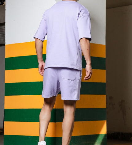 Men's Relaxed Fit Cotton T-Shirt & Shorts Co-Ords Set