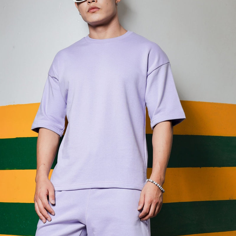 Men's Relaxed Fit Cotton T-Shirt & Shorts Co-Ords Set