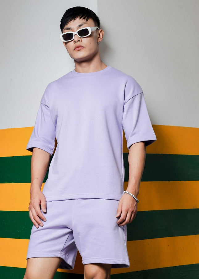 Men's Relaxed Fit Cotton T-Shirt & Shorts Co-Ords Set