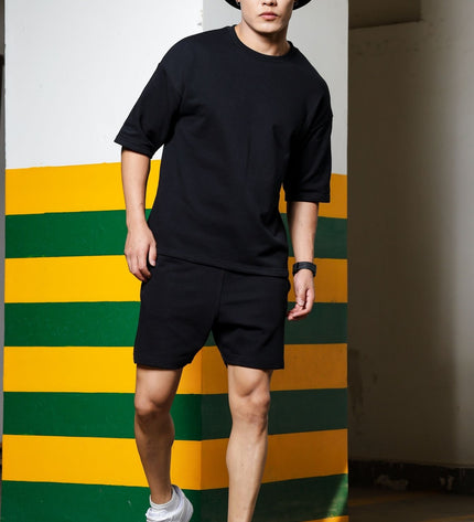Men's Relaxed Fit Cotton T-Shirt & Shorts Co-Ords Set
