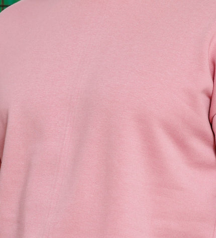 Men's Relaxed Fit Cotton T-Shirt & Shorts Co-Ords Set - Light Pink