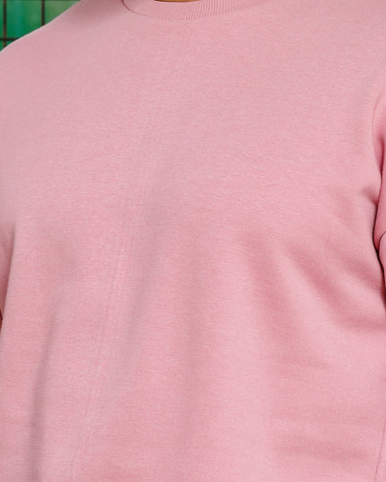 Men's Relaxed Fit Cotton T-Shirt & Shorts Co-Ords Set - Light Pink
