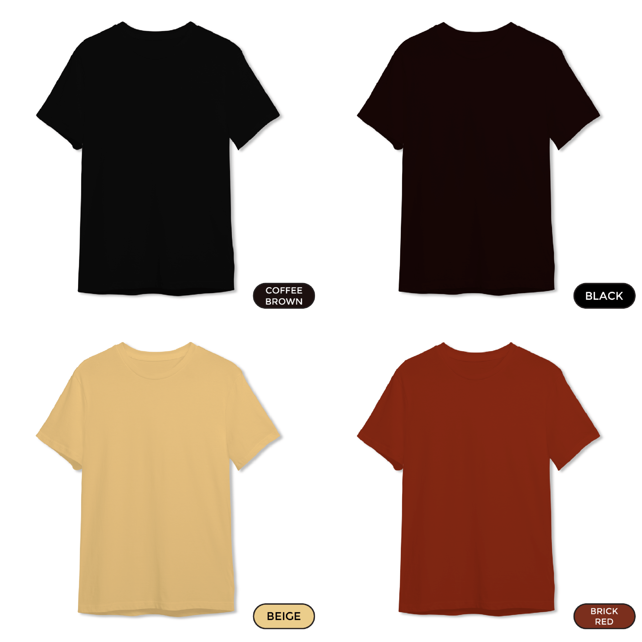 Pick Any 5 - Plain Combo Regular T-Shirt