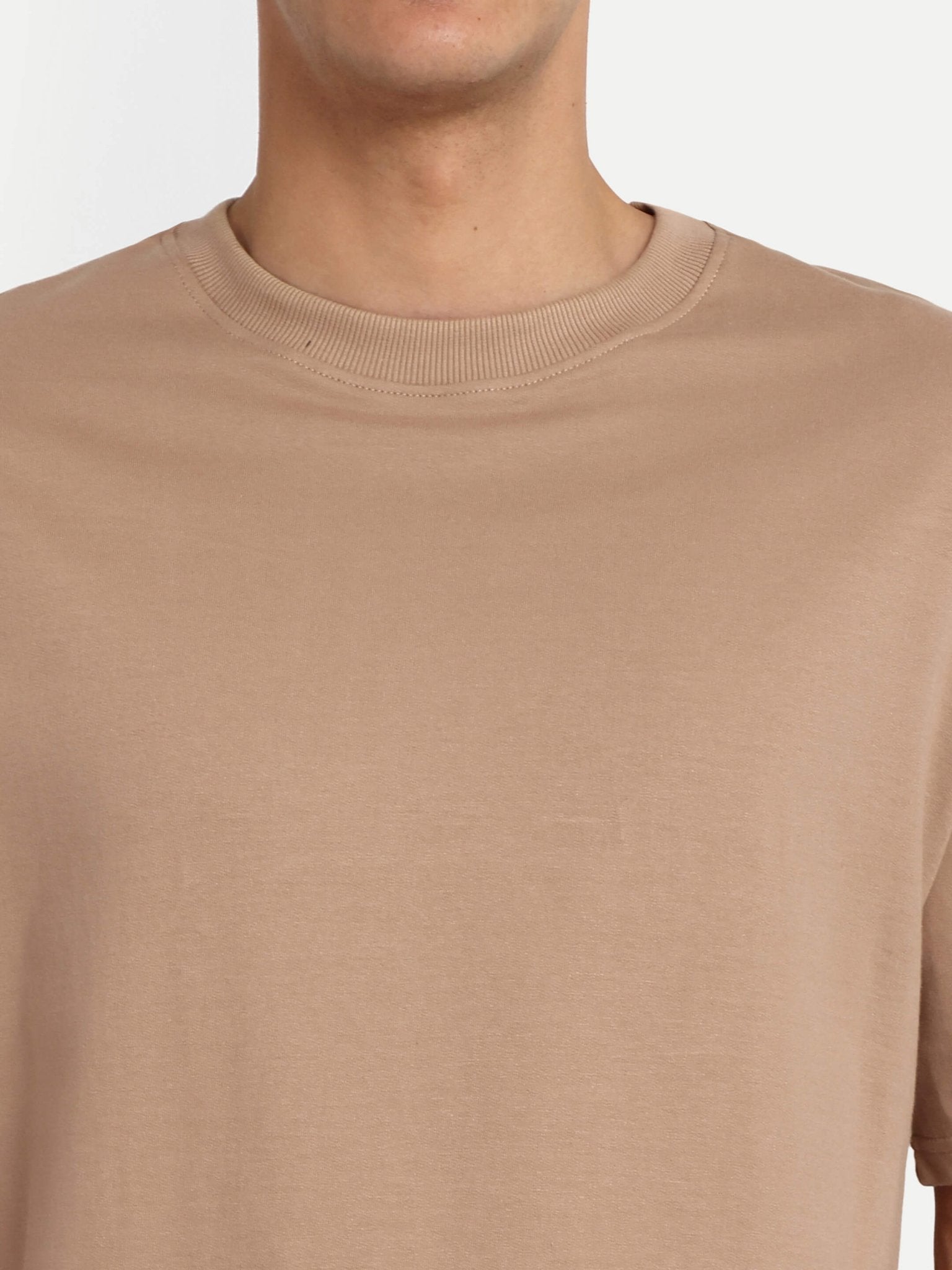 Relaxed Basic T-Shirt - 220 GSM - Beige