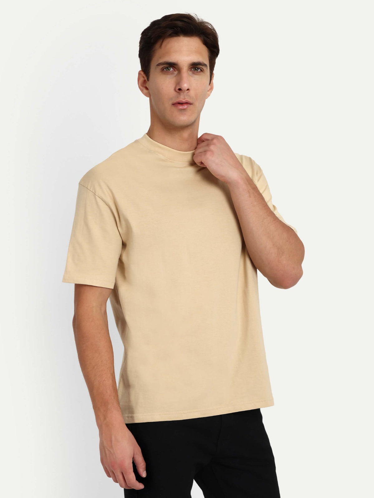 Relaxed Basic T-Shirt - Beige