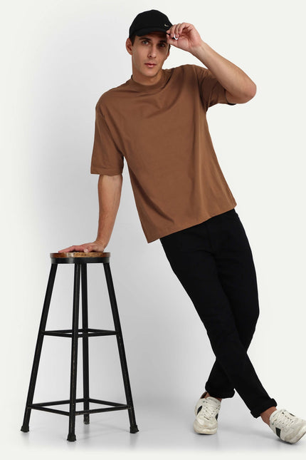 Relaxed Basic T-Shirt - Light Brown