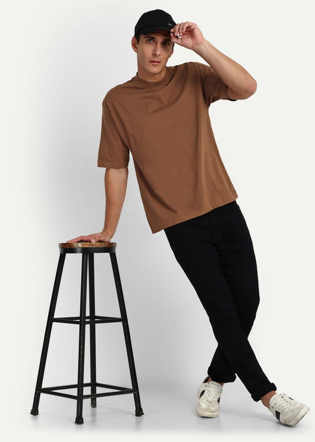 Relaxed Basic T-Shirt - Light Brown