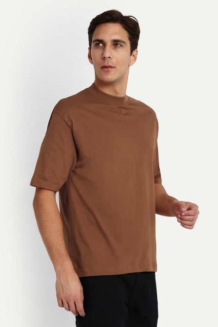 Relaxed Basic T-Shirt - Light Brown
