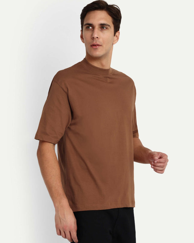 Relaxed Basic T-Shirt - Light Brown