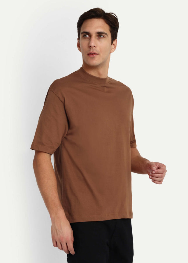 Relaxed Basic T-Shirt - Light Brown
